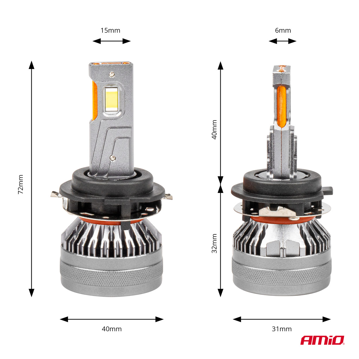 Żarówki samochodowe LED seria HP Full Canbus H7-6 6500K — ujęcie 6