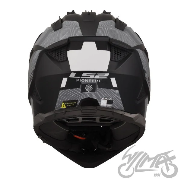 Kask adventure LS2 MX702 Pioneer II Hill Matt Bl. White — L — ujęcie 2