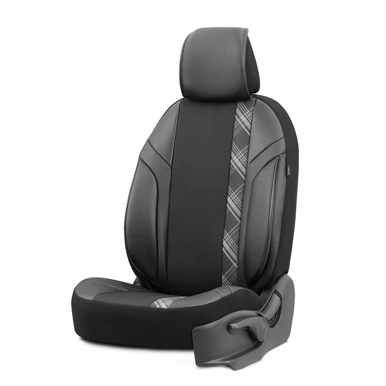 Komplet pokrowców na fotele samochodowe OTOM HORIZON 1808 BLACK/SMOKED 3-ZIP — ujęcie 2