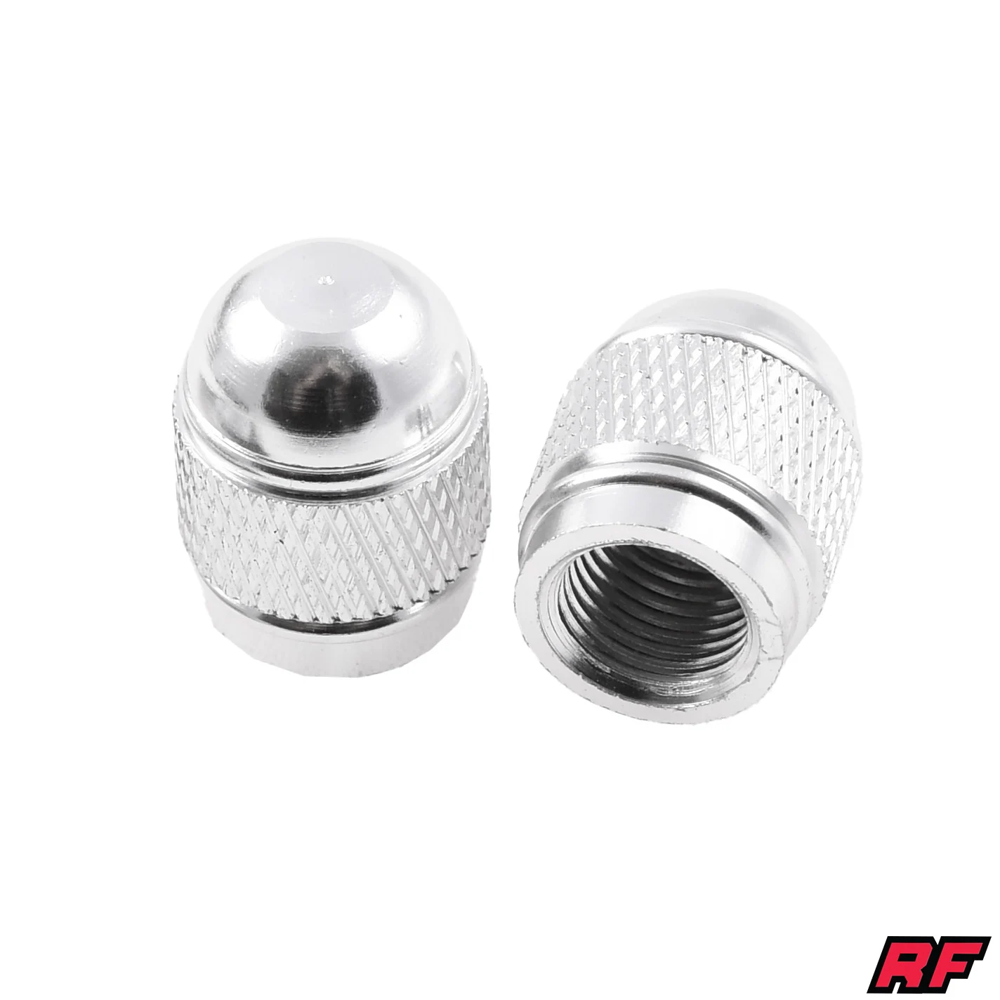 Nakrętka wentyla Racing Force scepter srebrna 2szt