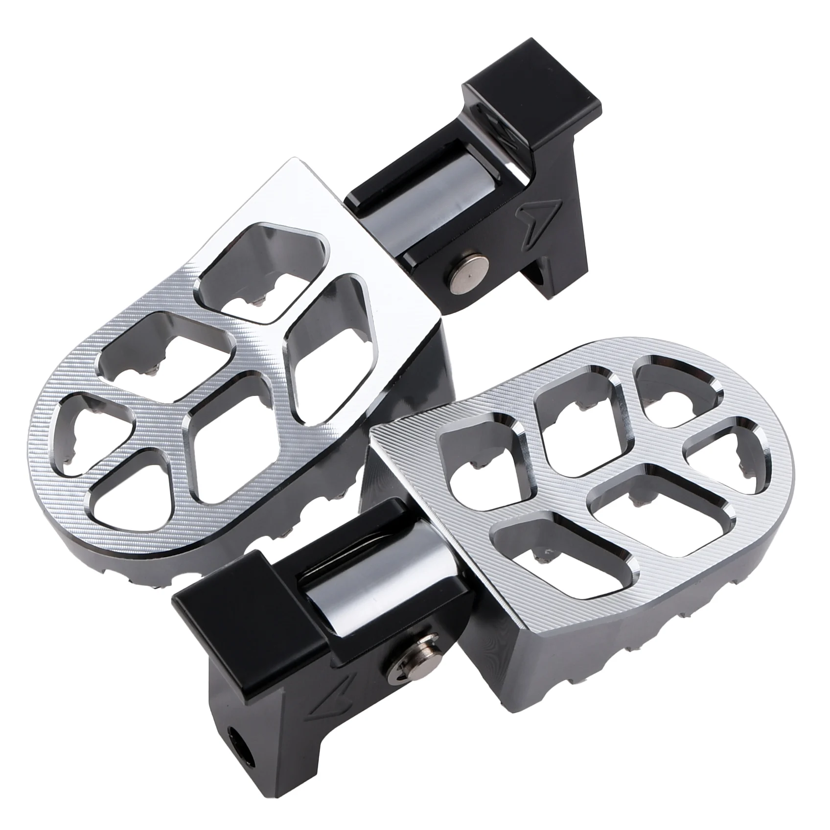 Podnóżki pasażera Simson titanium MX CNC kpl. DPR Classic — ujęcie 2