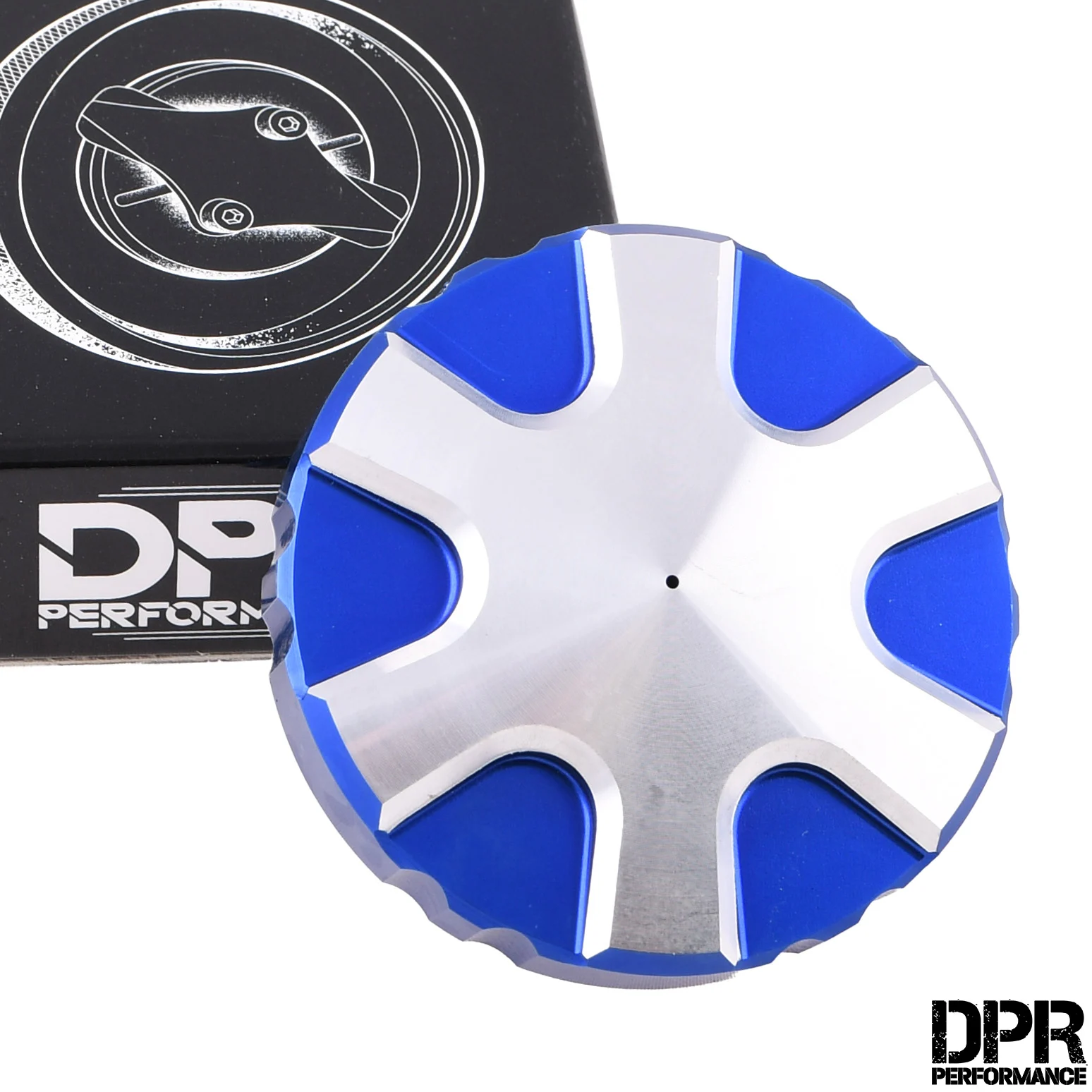 Korek zbiornika paliwa Simson aluminium CNC V8 niebieski DPR Performance — ujęcie 1