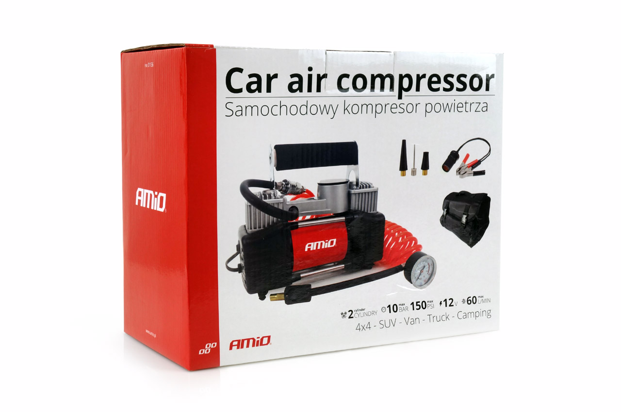 Kompresor samochodowy ACOMP-4 metalowy 12 V dwutłokowy — ujęcie 8
