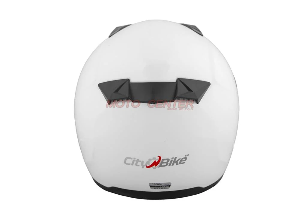 Kask zamknięty City-Bike FP05 biały rozmiar L powystawowy zdemontowana blenda Homologacja ECE — ujęcie 2
