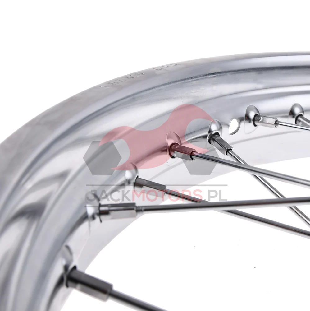Koło jezdne Simson S51 1,85 × 16 chrom DPR Classic czarna piasta + szprychy chrom — ujęcie 2
