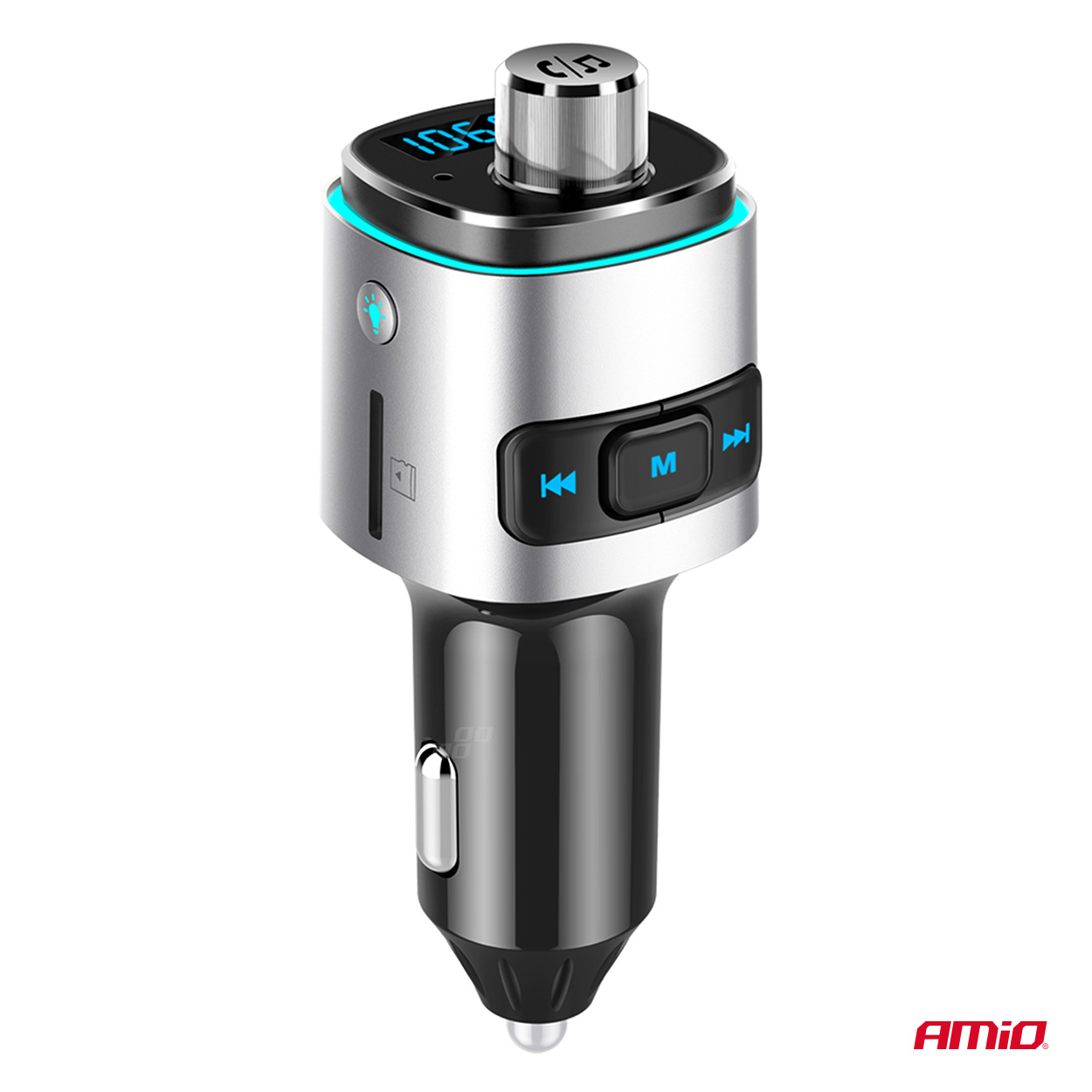 Transmiter samochodowy FM 2×USB-A microSD 12 V 24 V — ujęcie 9