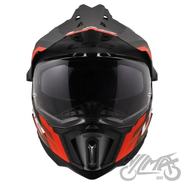 Kask adventure LS2 MX701 Explorer Hexa Black Red Grey — M — ujęcie 3