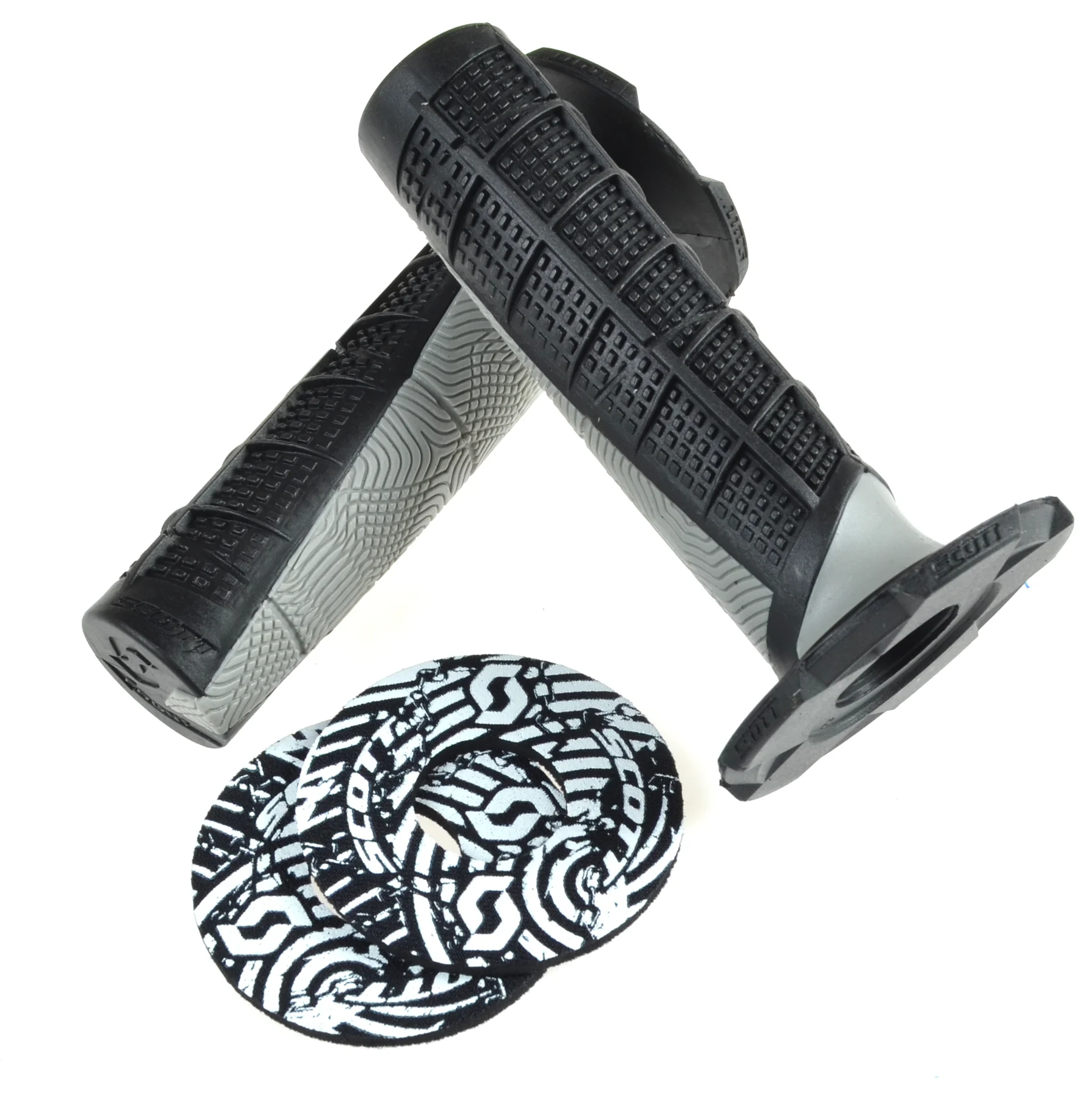 Guma manetki Scott duece grips czarno szara kpl.