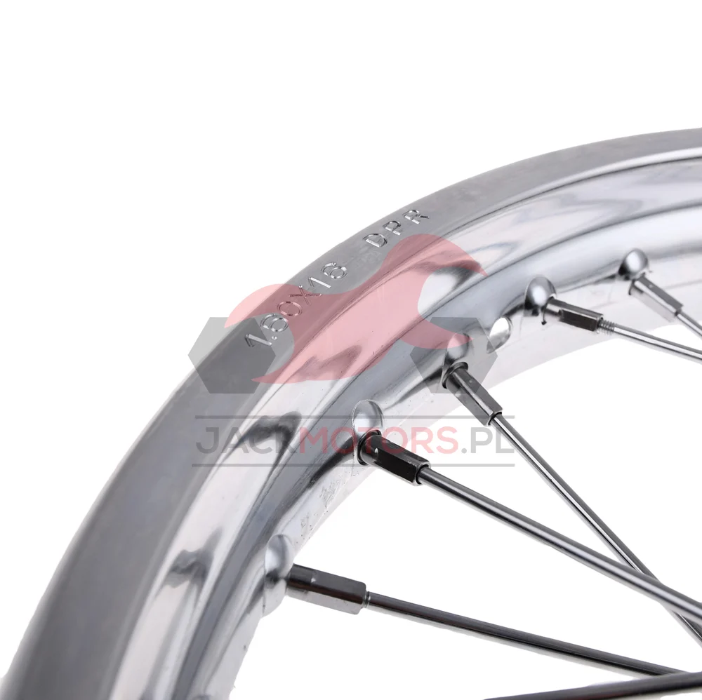 Koło jezdne Simson S51 1,60 × 16 chrom DPR Classic czarna piasta + szprychy chrom — ujęcie 2