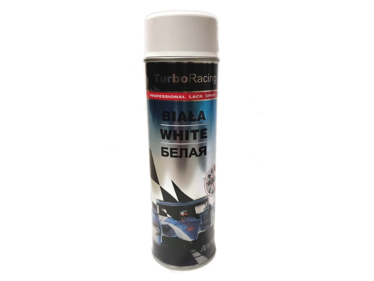 MOTO-K Turbo Racing Lakier Uniwersalny Biały Mat 500 ml
