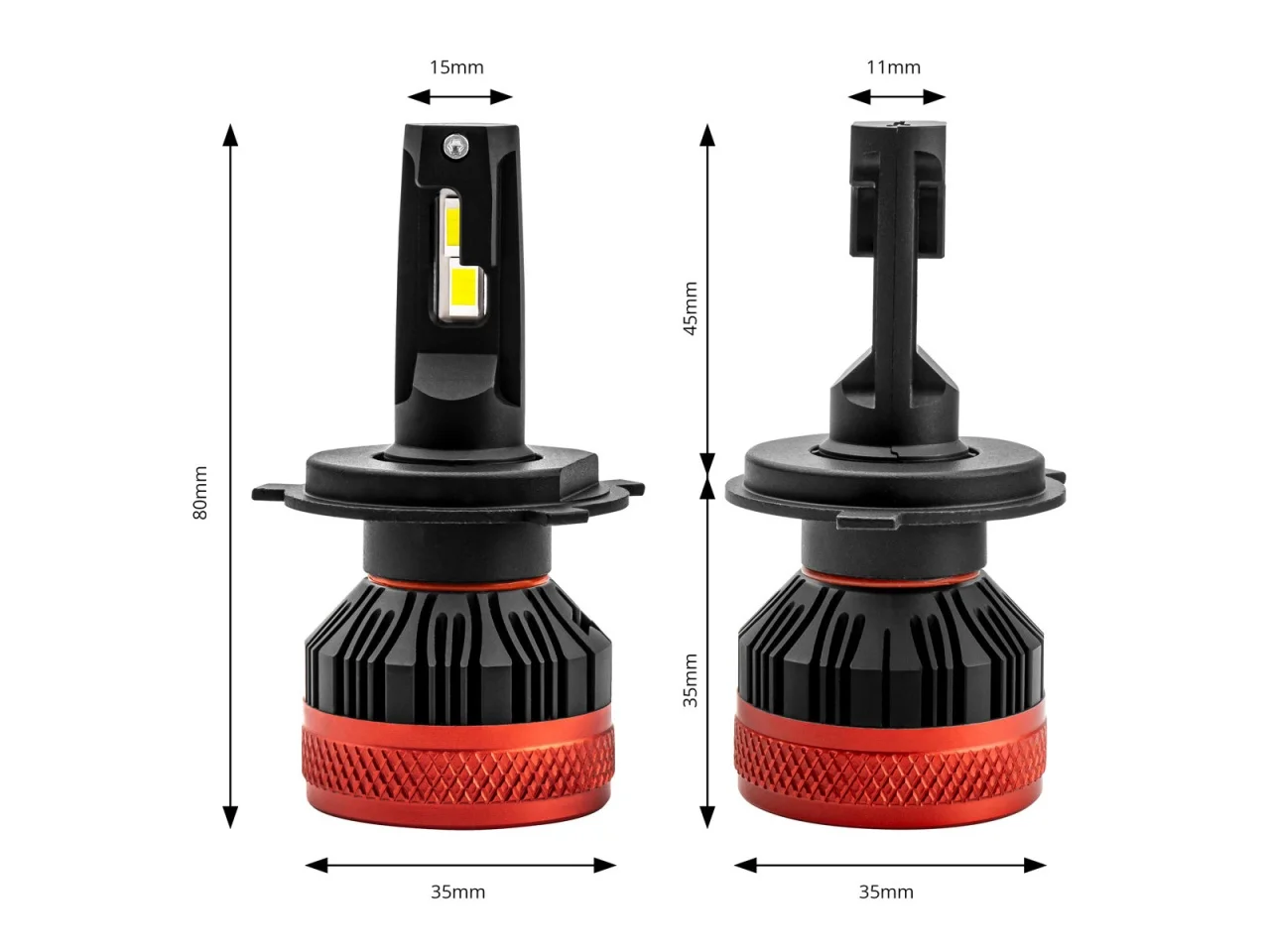 Żarówki samochodowe H4 LED X3 Series AMIO — ujęcie 7