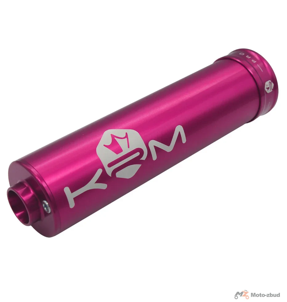 Końcówka wydechu KRM Pro Ride aluminium różowa 70-90 cm³ — ujęcie 1