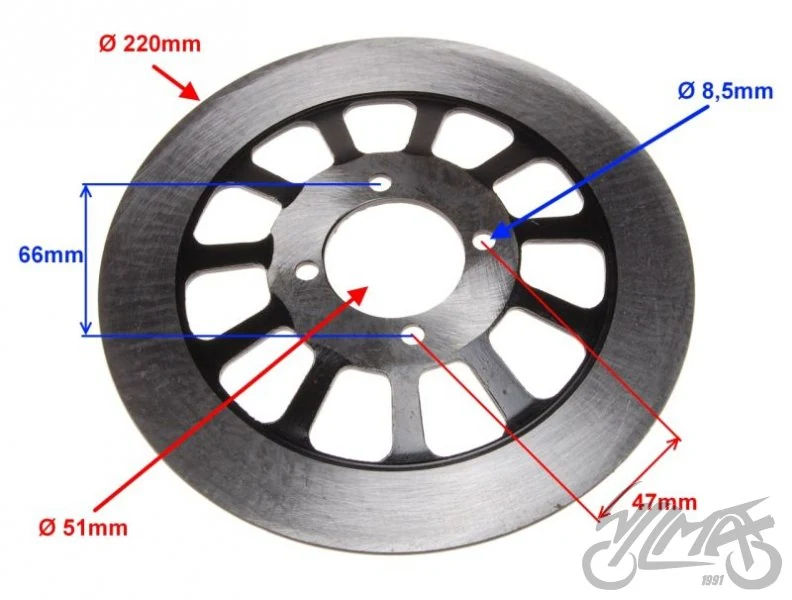 Tarcza hamulca przedniego do Suzuki GN125 — ujęcie 2