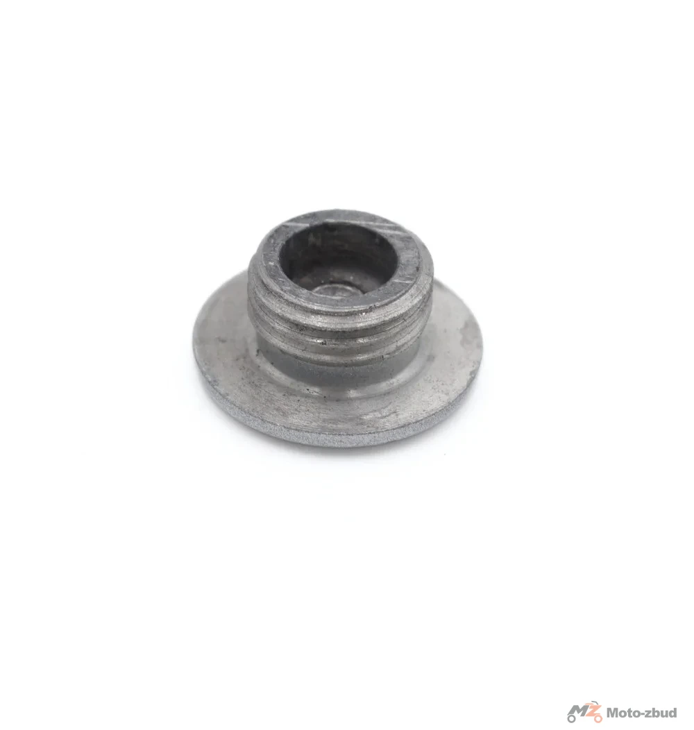 Junak 901/901F/901X/902/904 śruba dekoracyjna lewej pokrywy silnika (podglądu położenia koła magnesowego) (srebrny) (na śrubokręt płaski) — ujęcie 2