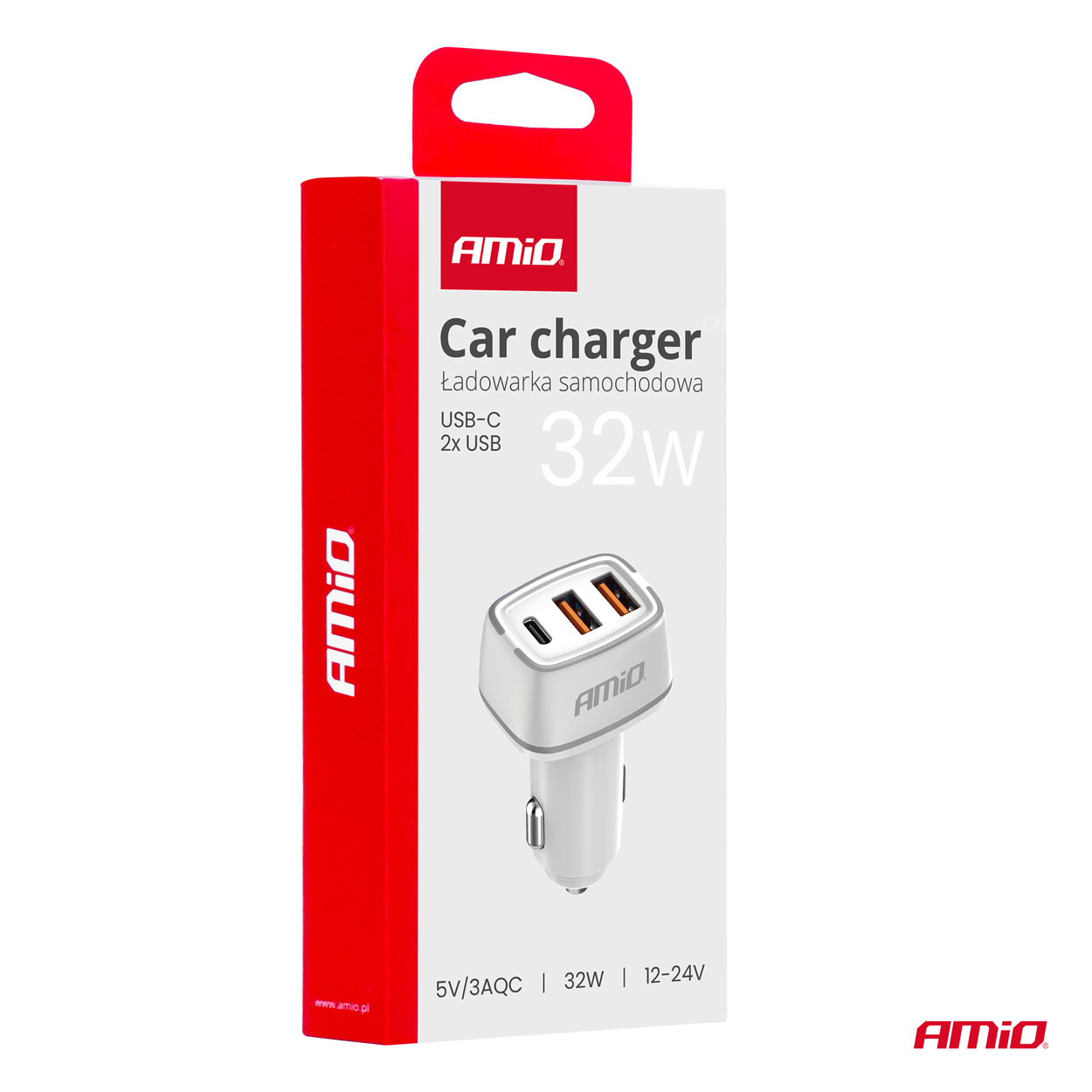 Ładowarka samochodowa 2x USB-A + USB-C 32 W — ujęcie 5