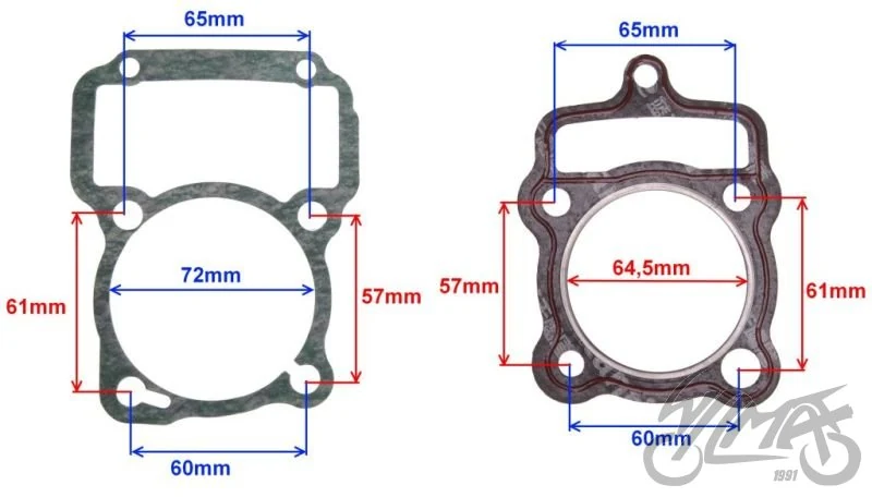 Uszczelka do cylinder — komplet ATV200 powietrze — ujęcie 2