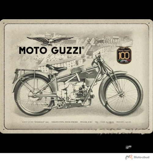Tablica plakat 30 × 40 moto guzzi 100 year 63401