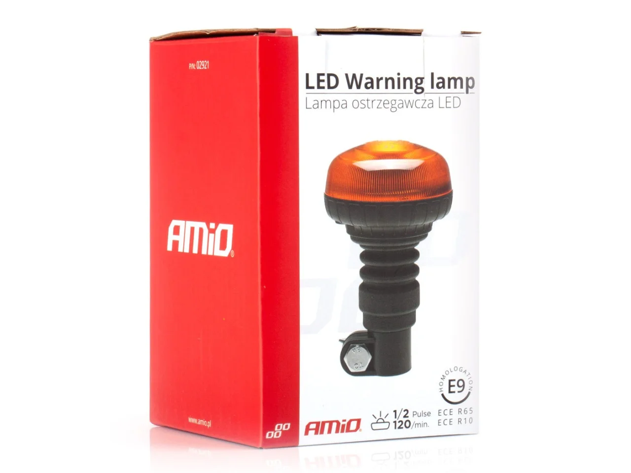Lampa ostrzegawcza R65 R10 18LED 12/24V IP56 uchwyt zaginany — ujęcie 4