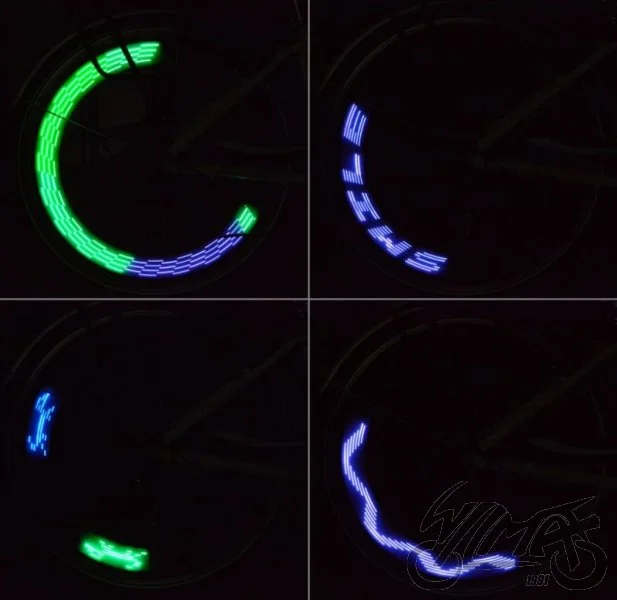Lampa rowerowa na szprychy LED 12 kolorów — ujęcie 4