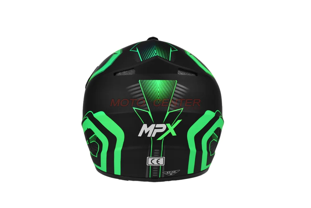 Kask crossowy MPX WL-905 czarny mat/zielony M — ujęcie 4