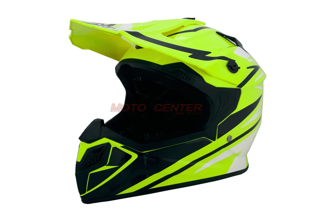 Kask crossowy BLEXX Dziecięcy MD-911 Junior seledynowy/czarny L Homologacja ECE — ujęcie 1