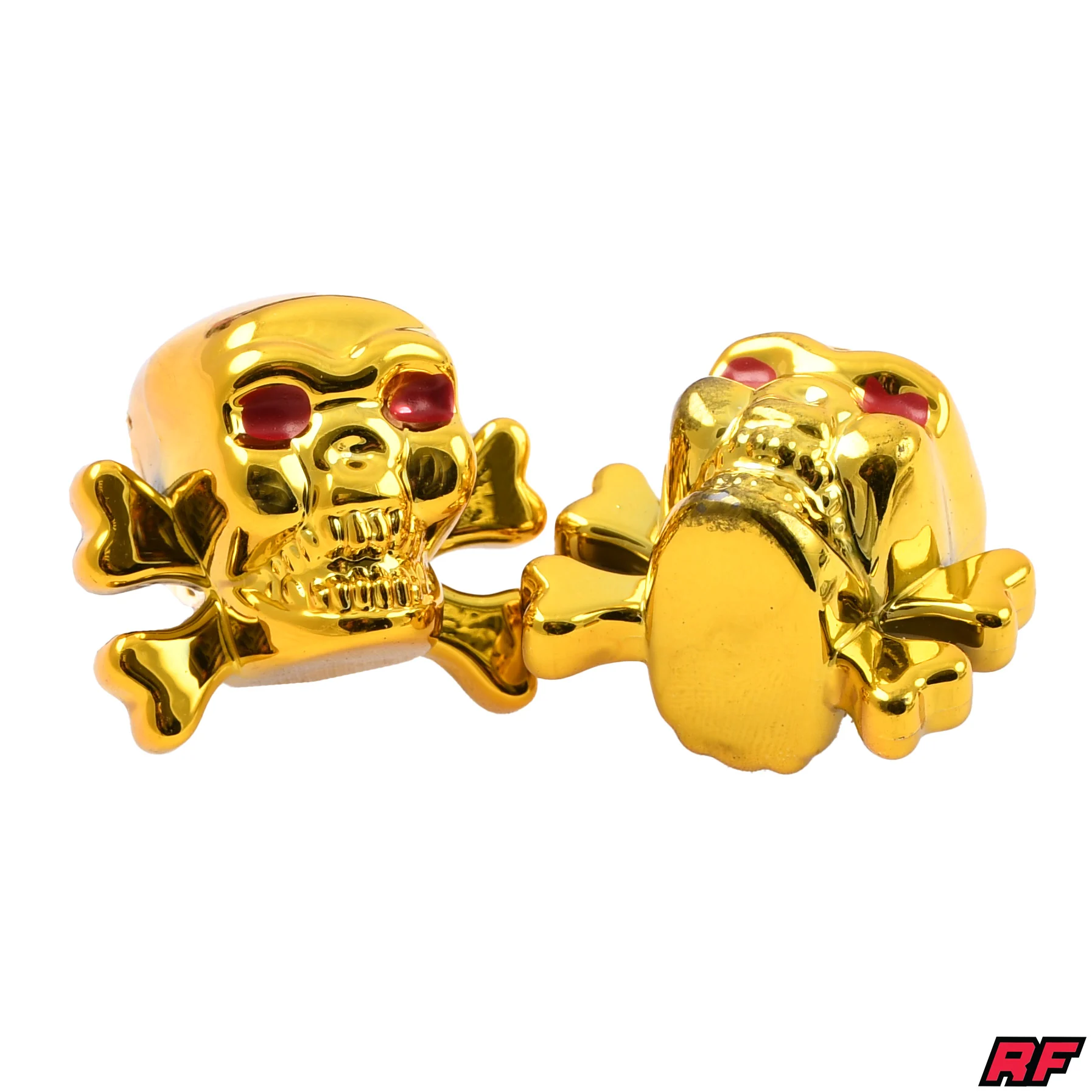 Nakrętka wentyla Racing Force skull V1 złota 2szt — ujęcie 1