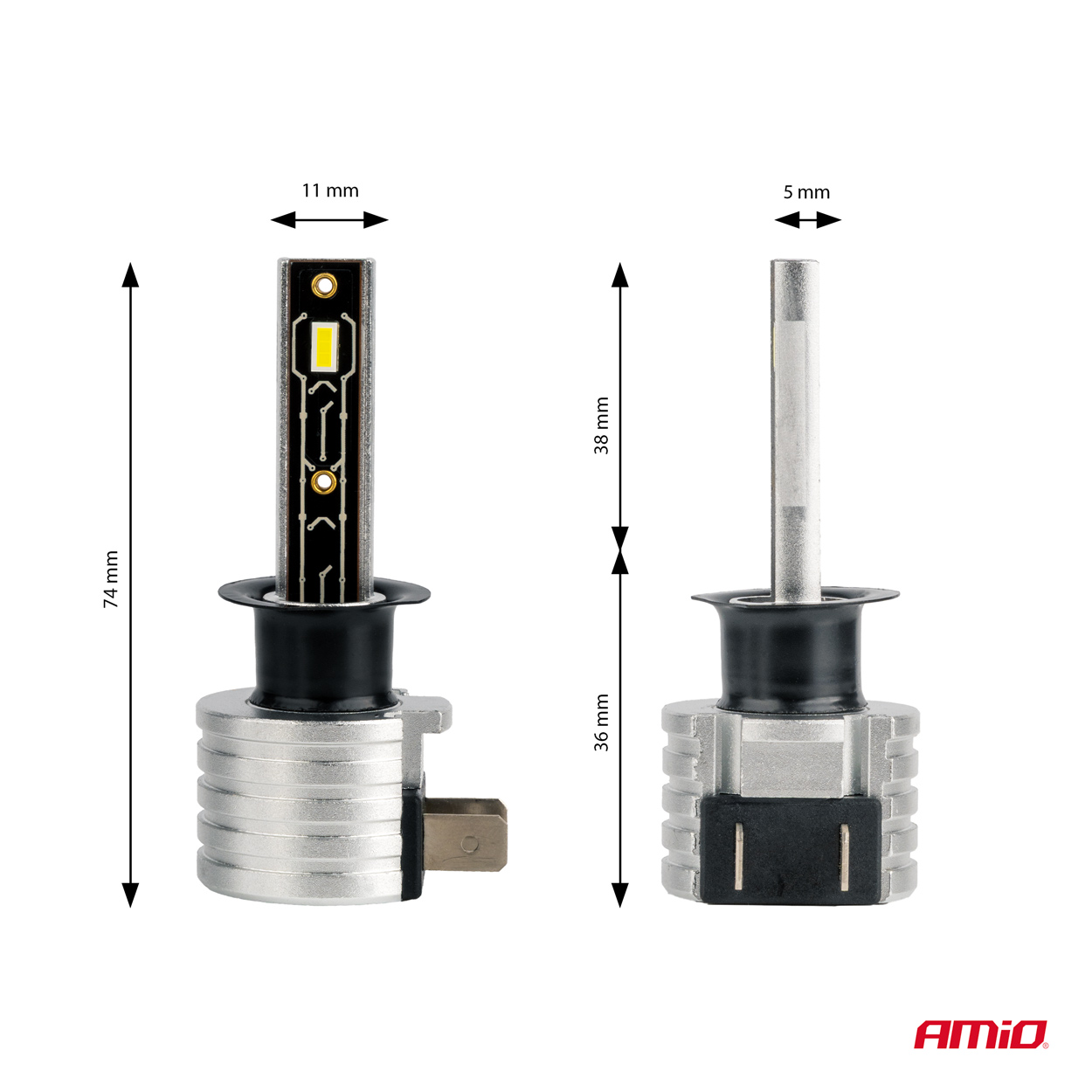 Żarówki samochodowe LED seria H-mini H1 6500K Canbus — ujęcie 3
