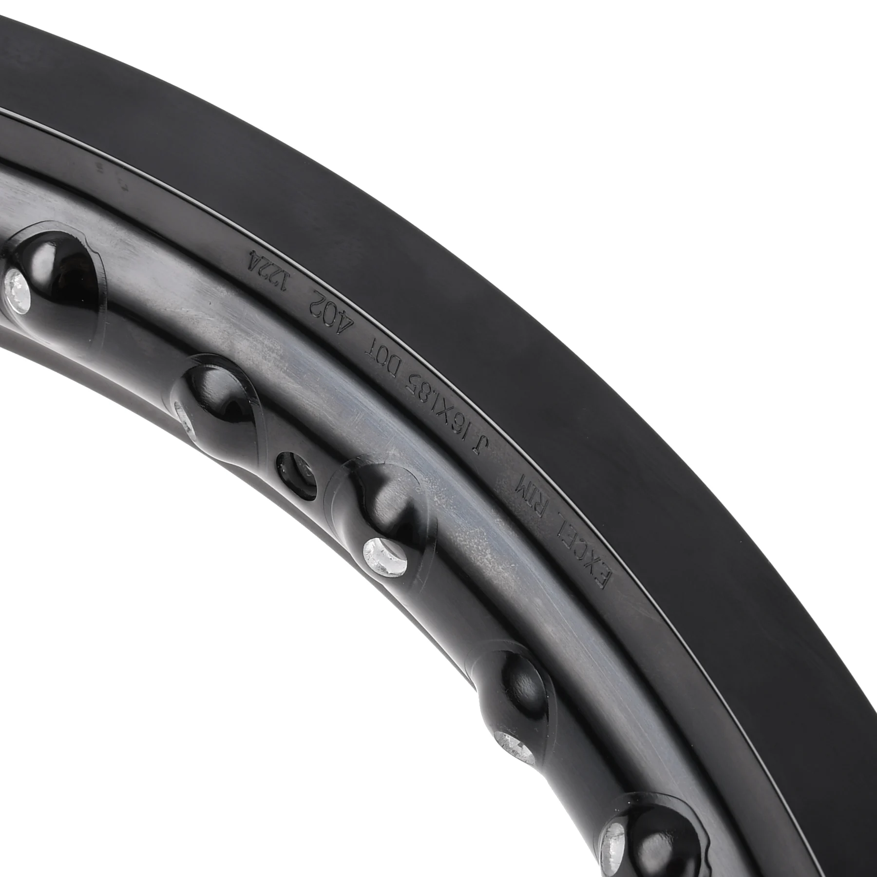 Obręcz koła Simson MZ ETZ 1,85 × 16 aluminiowa czarna wzmocniona Excel Rim — ujęcie 3