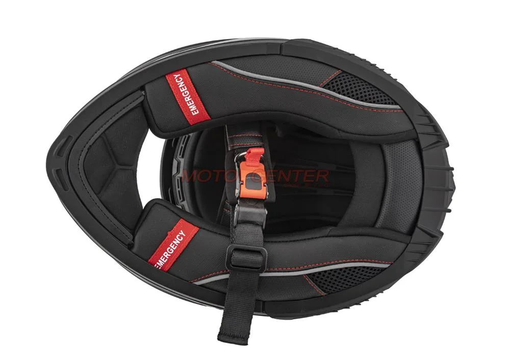Kask zamknięty z blendą i lampą LED BLEXX FF953 czarny M ECER22.06 — ujęcie 9