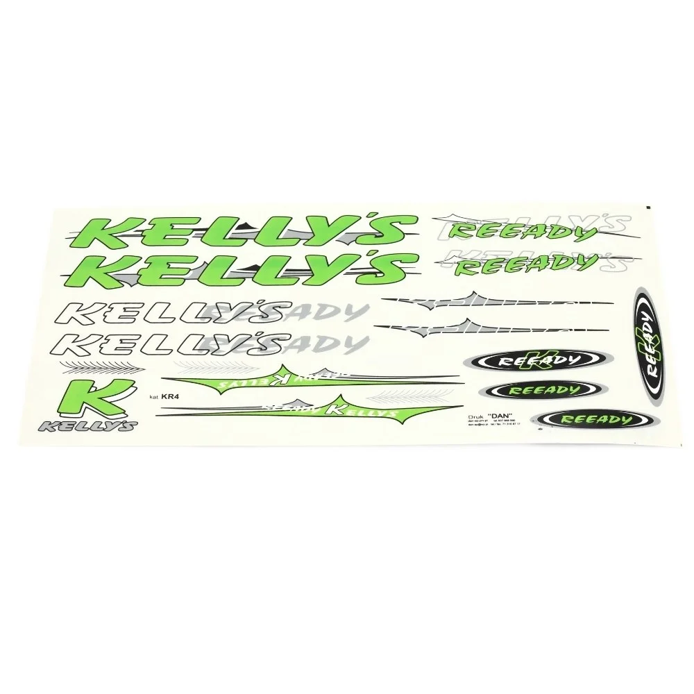 Kalkomania rowerowa kellys zielona KR4