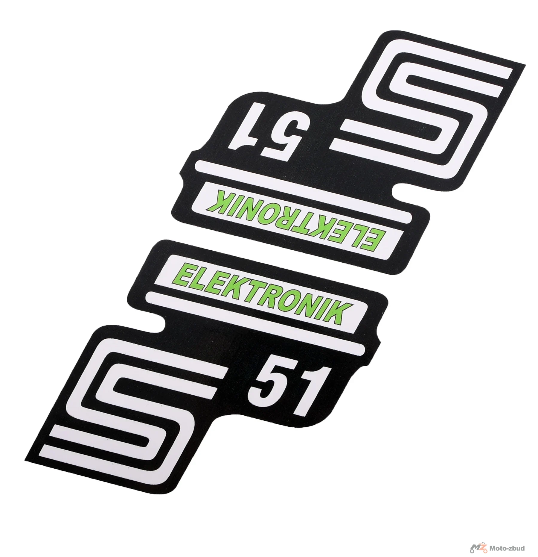 Naklejka Simson pokrywy elektronik S51 zielona kpl. WGR