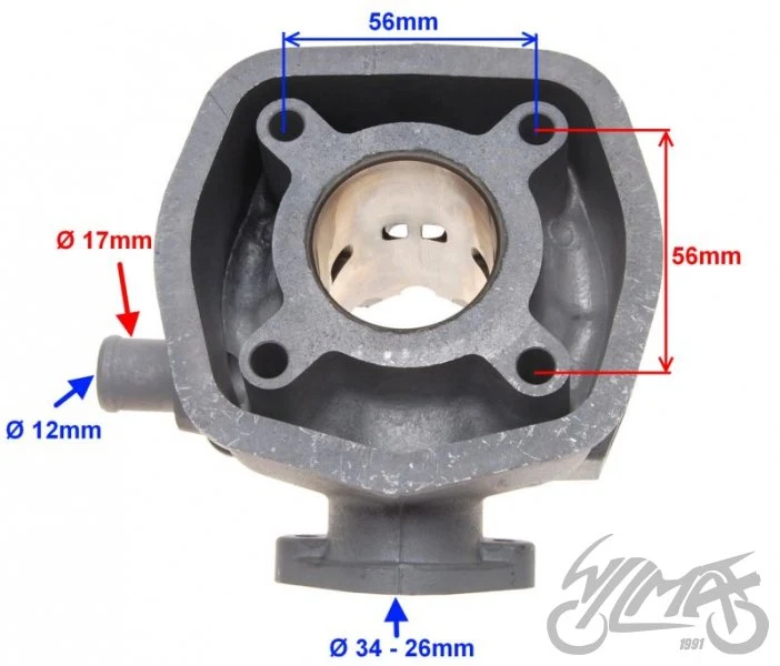Cylinder do Derbi 50 cm³ 2T woda ceramiczny WM — ujęcie 4
