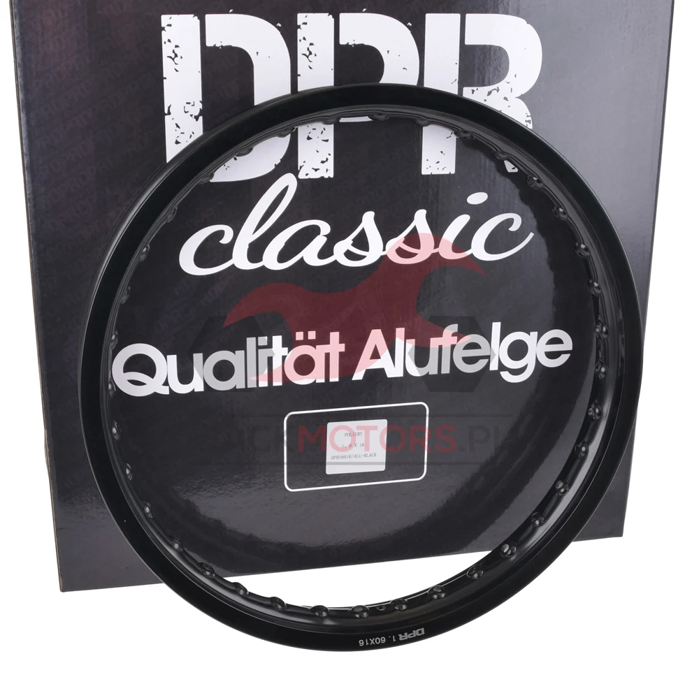 Obręcz koła Simson 1,60 × 16 aluminiowa czarna DPR Classic — ujęcie 1