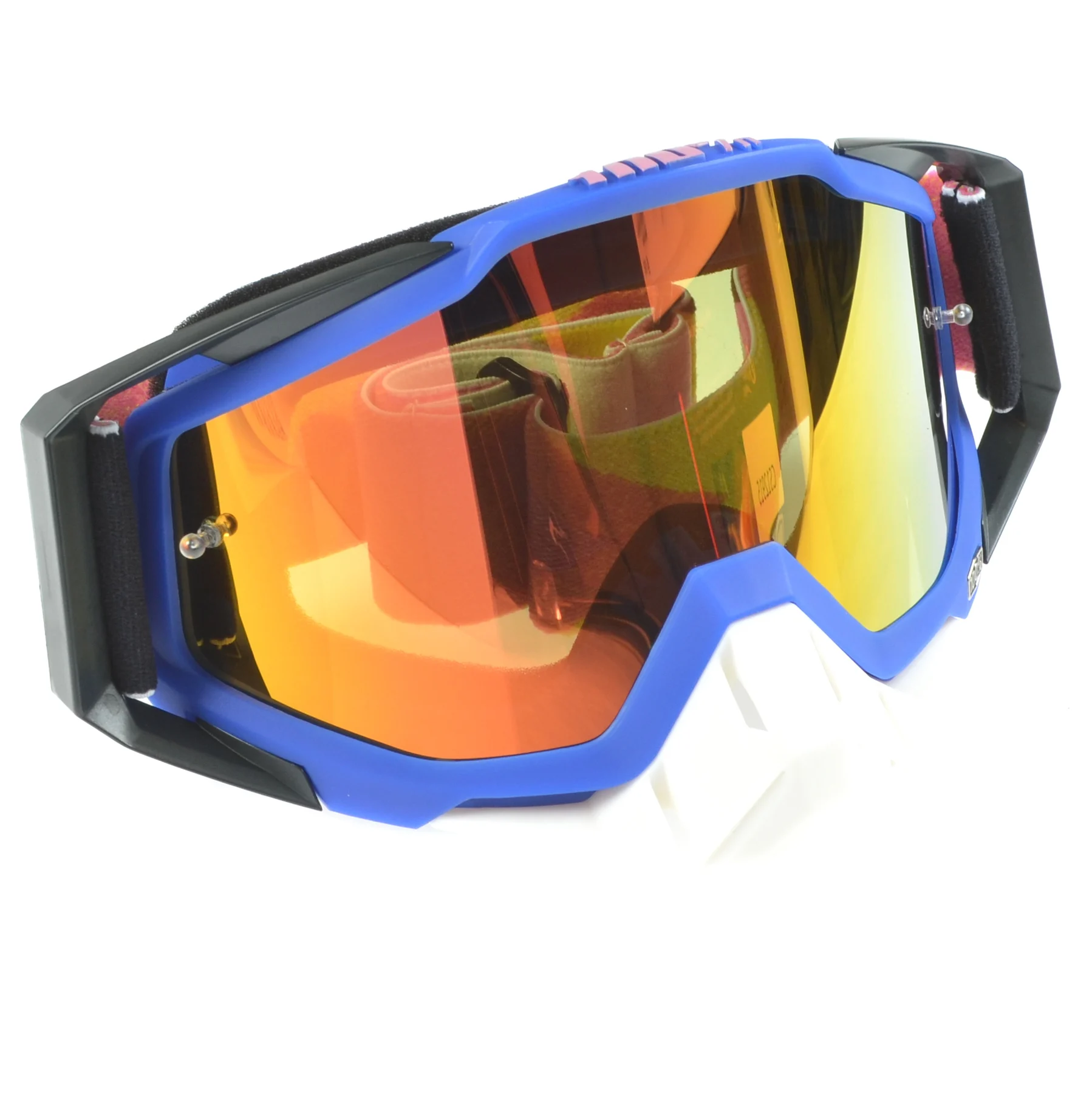 Gogle Replika niebiesko czarne orange lens