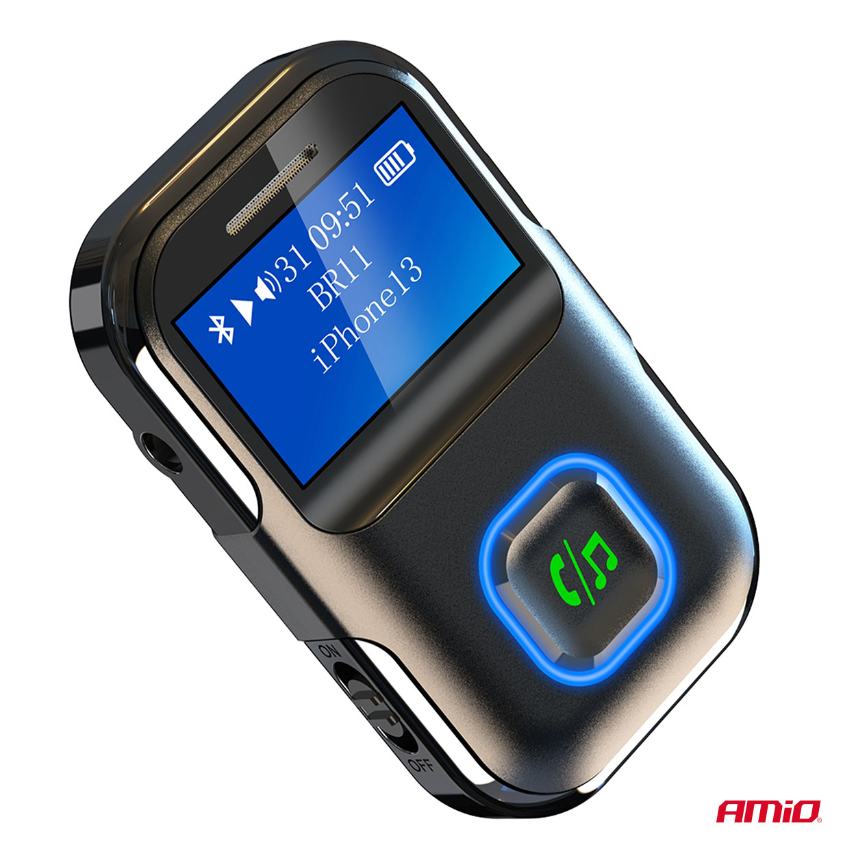 Odbiornik bluetooth na mini jack LCD AUX — ujęcie 4