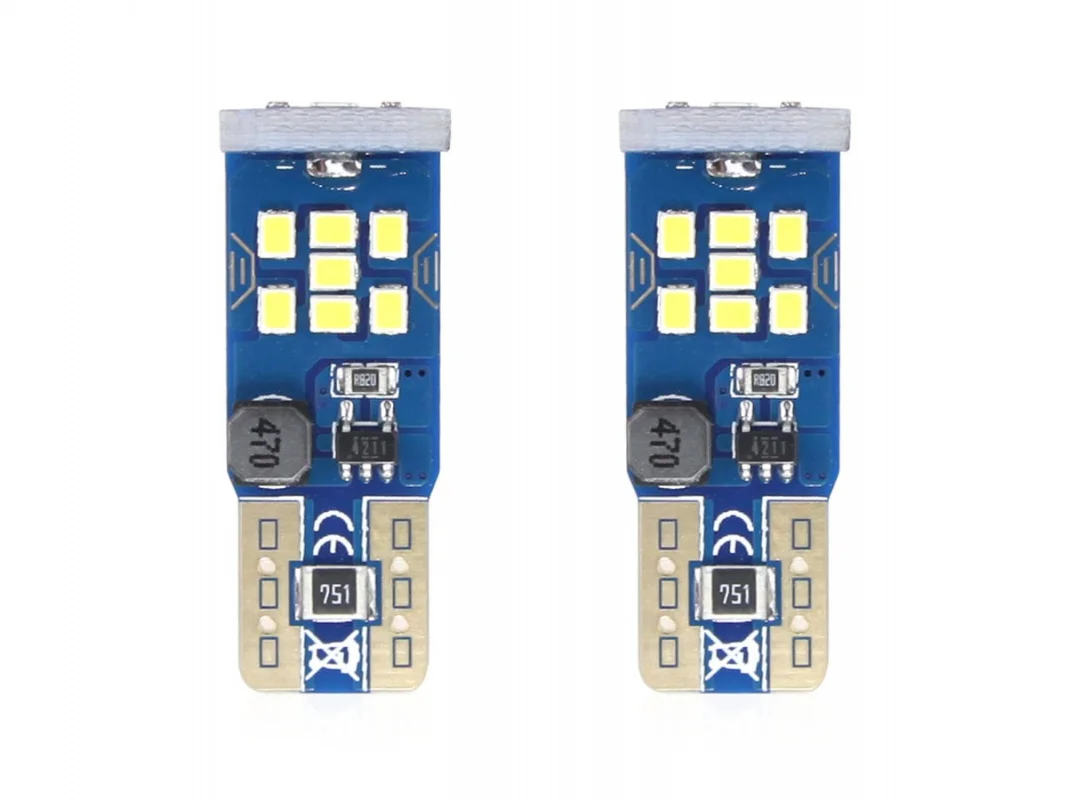 Żarówka W5W T10 12V 21xLED UltraBright 2016 CANBUS biała AMIO (2szt.) — ujęcie 7