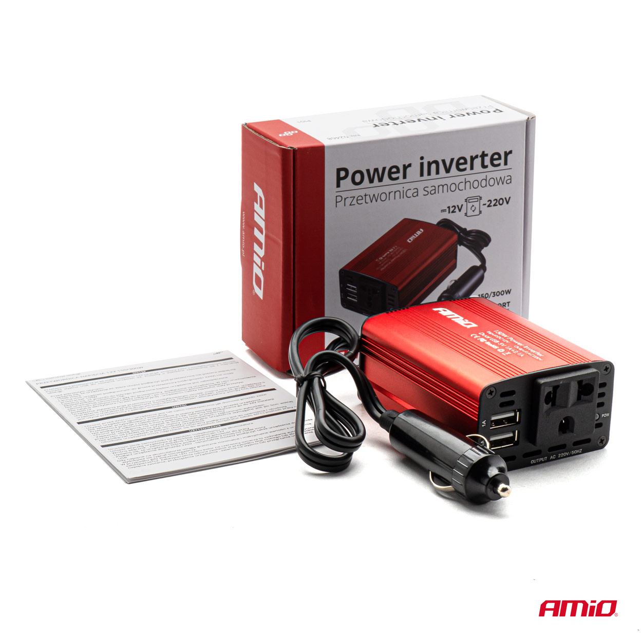 Przetwornica napięcia 12V/230V 150W/300W 2xUSB PI01 — ujęcie 5