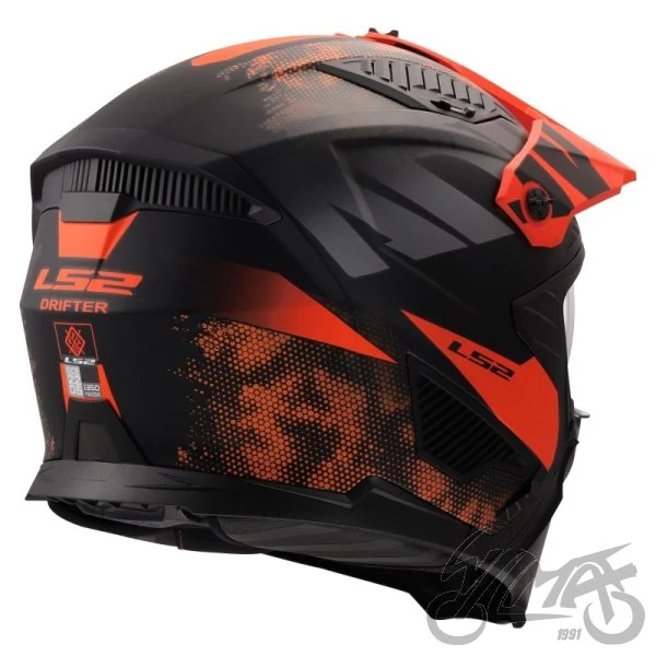 Kask LS2 OF606 Drifter gas Grey Orange — rozmiar M — ujęcie 6