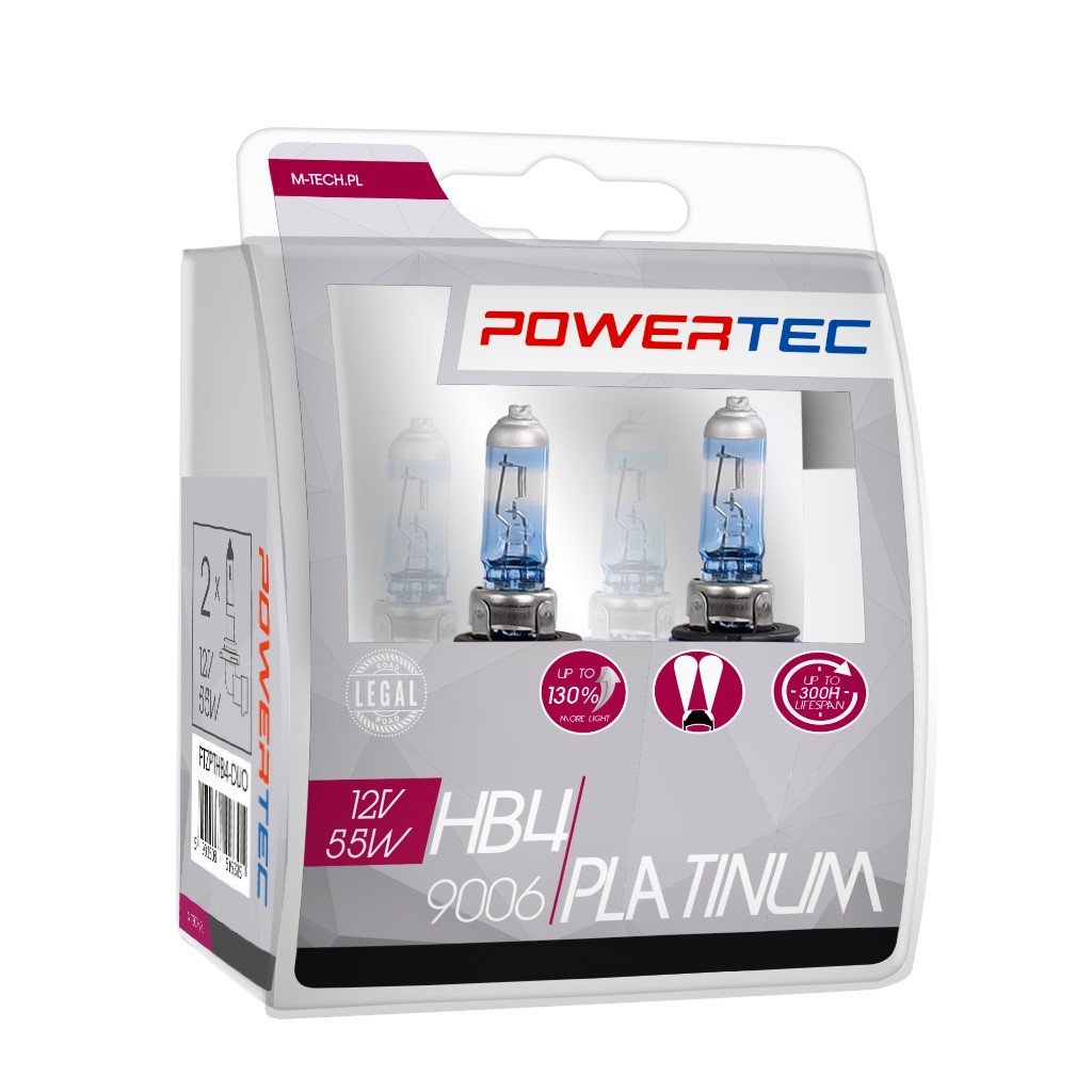 Żarówka halogenowa HB4 12 V DUO Power Platinum +130% M-Tech PTZPTHB4-DUO — ujęcie 3