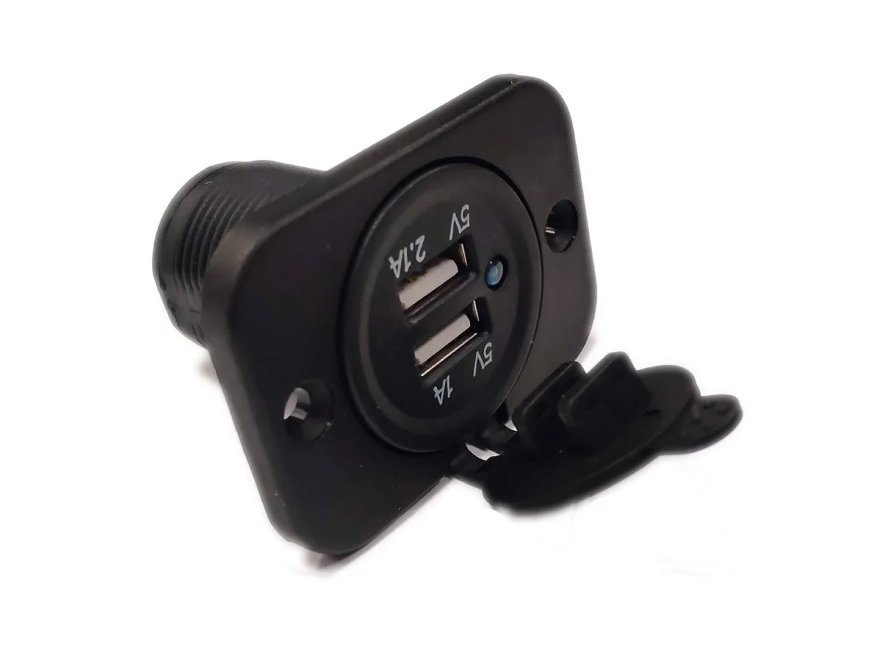 Ładowarka samochodowa / panel 2xUSB do montażu 3100 mA PEIYING — ujęcie 5
