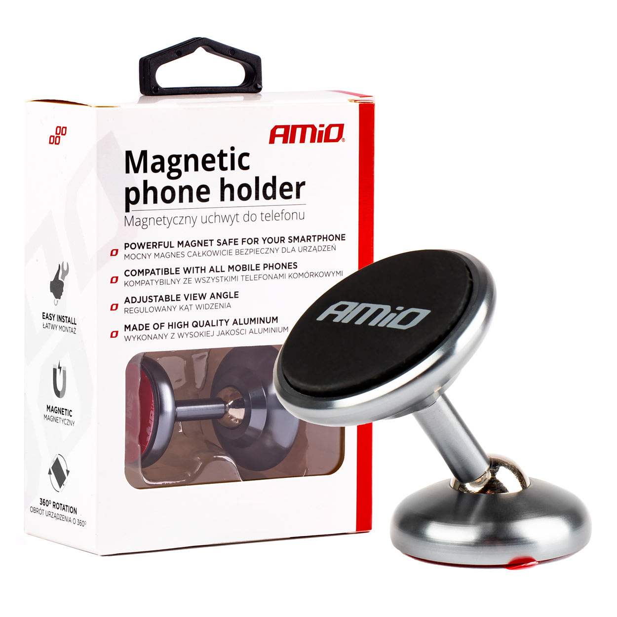 Uchwyt na telefon do samochodu magnetyczny przyklejany HOLD-10 — ujęcie 10