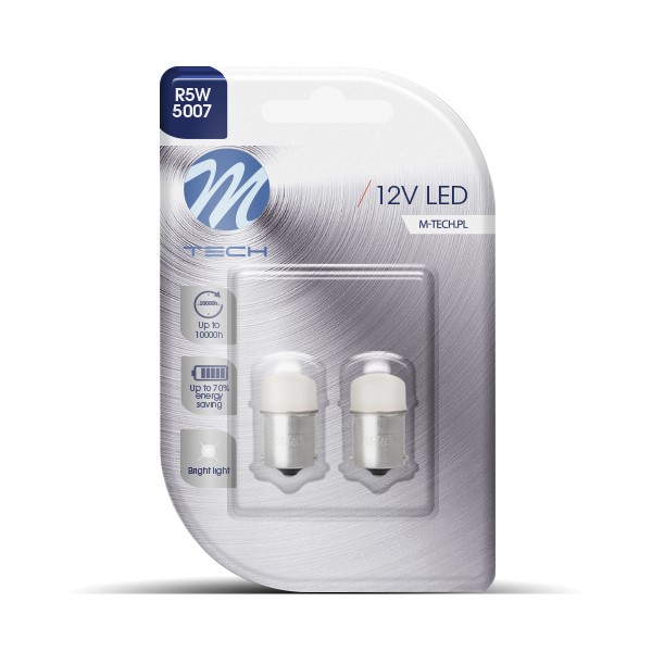 Żarówka LED BA15S 5 mm 9-flux biała, 2 szt. M-Tech LB033W — ujęcie 5