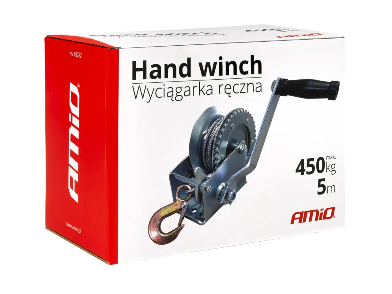 Wyciągarka wciągarka ręczna korbowa linowa 450KG — ujęcie 2