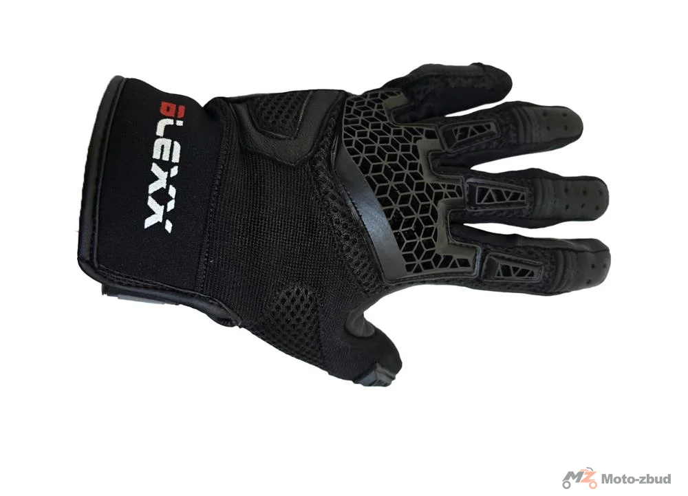Rękawice tekstylno-skórzane krótkie BLEXX EG-2554 czarne 3XL — ujęcie 2