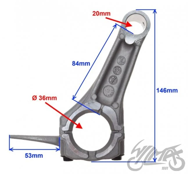 Korbowód gokart do silnika GX390 oryginał — ujęcie 3
