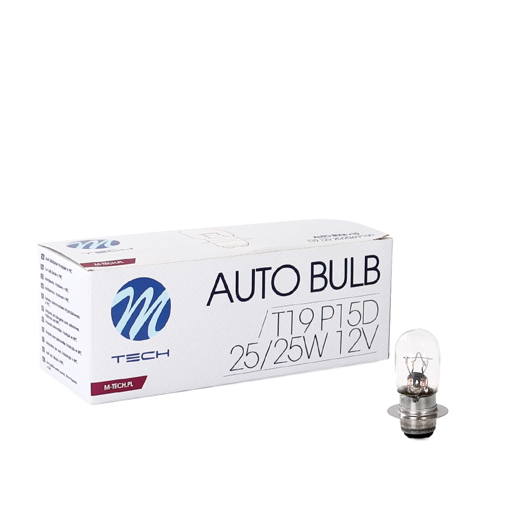 Żarówka 12 V 25/25W T19 P15D-25-1, 10 szt. M-Tech Z90 — ujęcie 2
