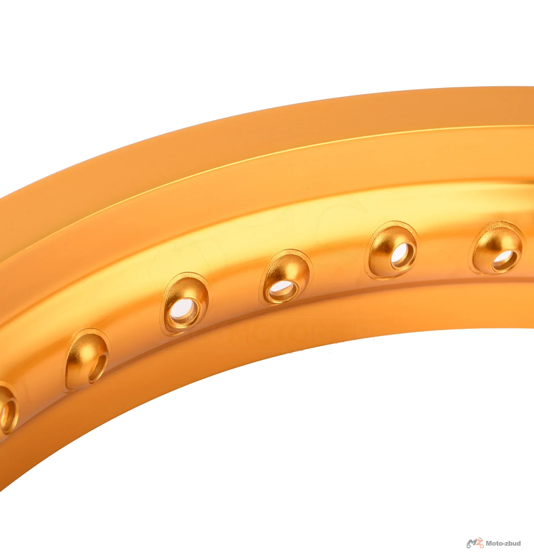 Obręcz koła Simson MZ ETZ 2,50 × 16 aluminiowa złota polerowana MZA — ujęcie 3