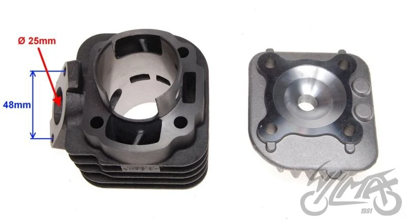 Cylinder z głowicą 2T 47 mm, żeliwo, wariant 70 — AY3142 — ujęcie 3