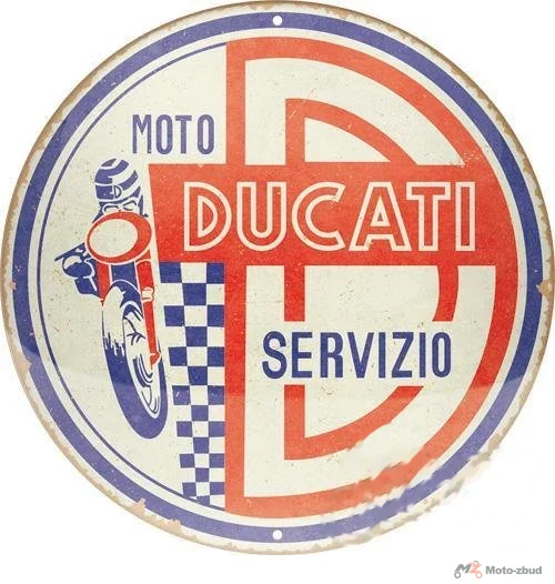 Plakat okrągły 35 cm Ducati moto 25109