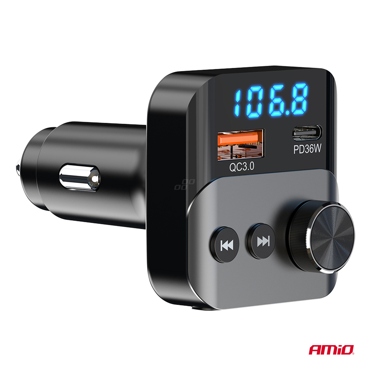 Transmiter samochodowy FM 1×USB-A 1×USB-C 12 V 24 V — ujęcie 8